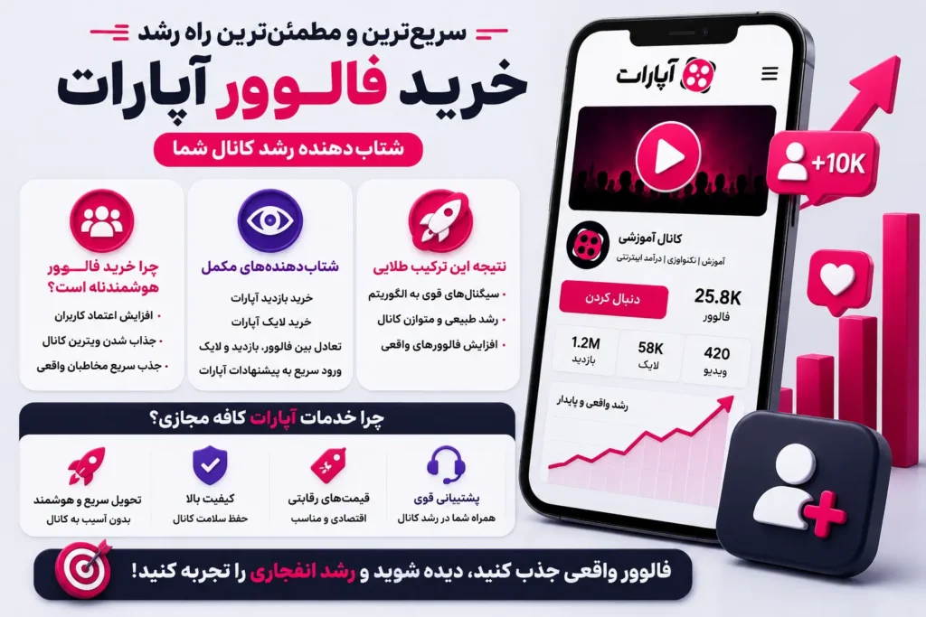 افزایش فالوور آپارات